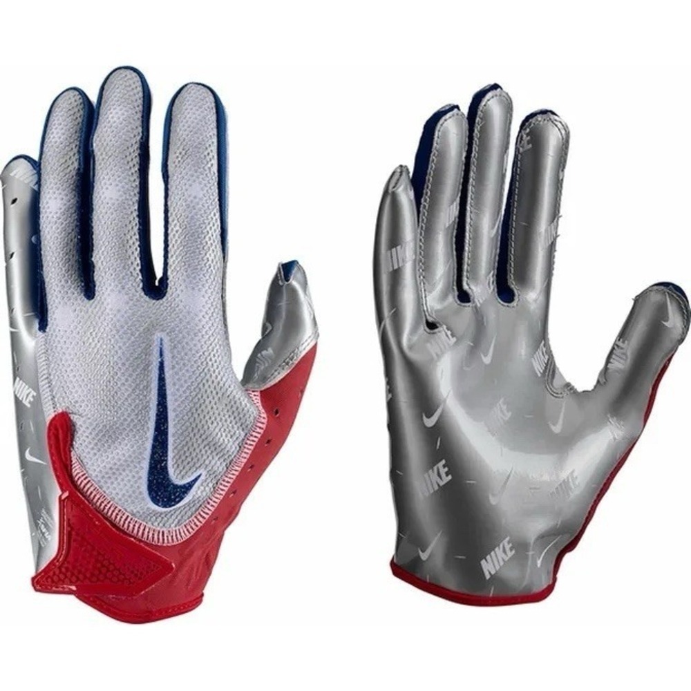 NIKE Vapor Jet 7.0 Energy Receiver Football Gloves Red Silver Blue Sz XL *NEW*‎